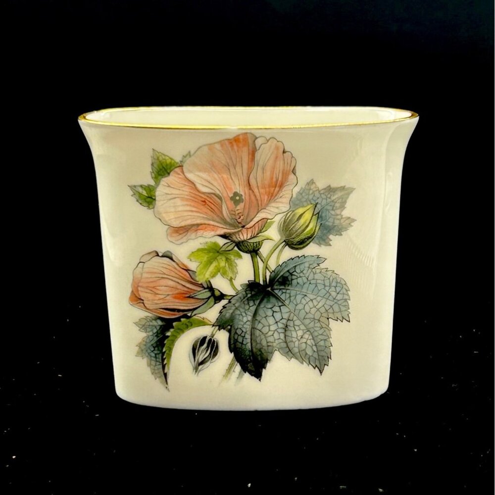 Vintage Royal Worcester Cigarette Holder Fine Bone China Summer Flower England